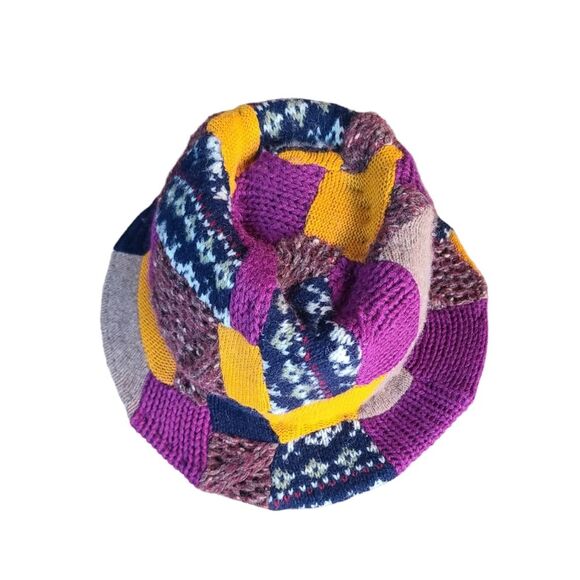 Patchwork Sweater Fedora Hat - Picture 2 of 9
